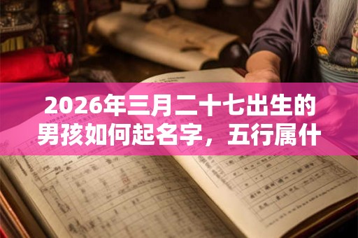 2026年三月二十七出生的男孩如何起名字，五行属什么