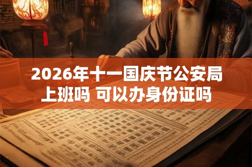 2026年十一国庆节公安局上班吗 可以办身份证吗
