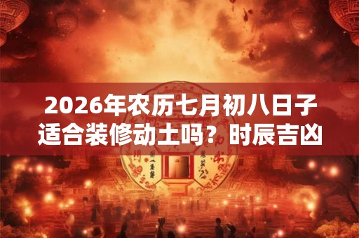 2026年农历七月初八日子适合装修动土吗？时辰吉凶如何？