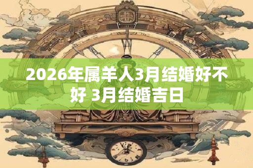 2026年属羊人3月结婚好不好 3月结婚吉日 2026年属羊人3月结婚好不好 3月结婚吉日