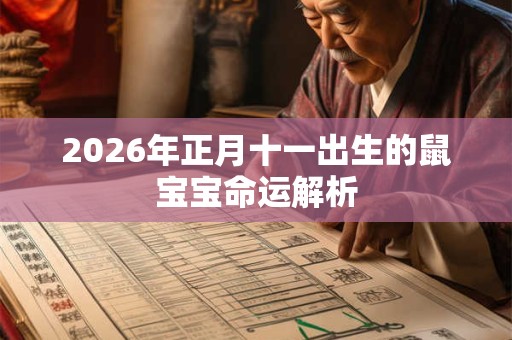 2026年正月十一出生的鼠宝宝命运解析