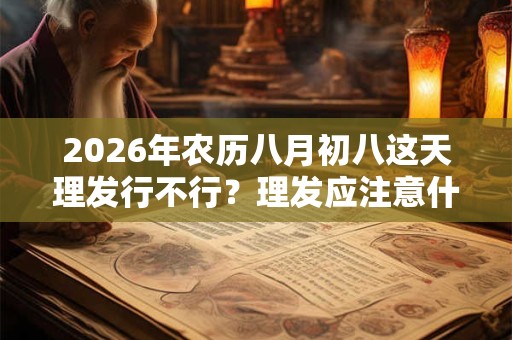 2026年农历八月初八这天理发行不行？理发应注意什么？