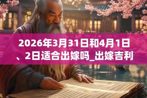 2026年3月31日和4月1日、2日适合出嫁吗_出嫁吉利吗 2026年3月31日和4月1日、2日适合出嫁吗_出嫁吉利吗