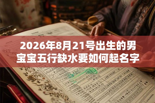 2026年8月21号出生的男宝宝五行缺水要如何起名字