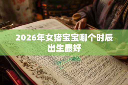 2026年女猪宝宝哪个时辰出生最好 2026年女猪宝宝哪个时辰出生最好
