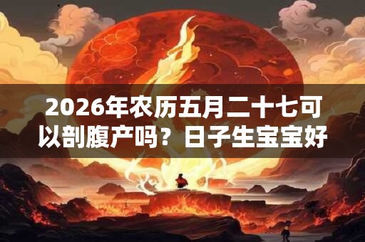 2026年农历五月二十七可以剖腹产吗？日子生宝宝好吗？