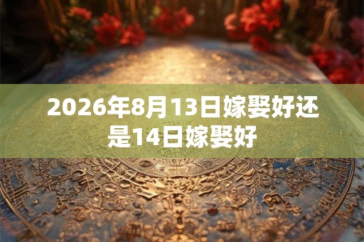 2026年8月13日嫁娶好还是14日嫁娶好