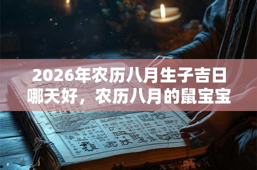 2026年农历八月生子吉日哪天好，农历八月的鼠宝宝好不好？