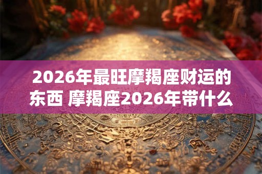 2026年最旺摩羯座财运的东西 摩羯座2026年带什么有财