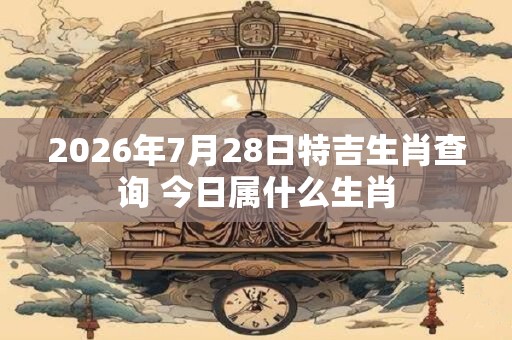 2026年7月28日特吉生肖查询 今日属什么生肖
