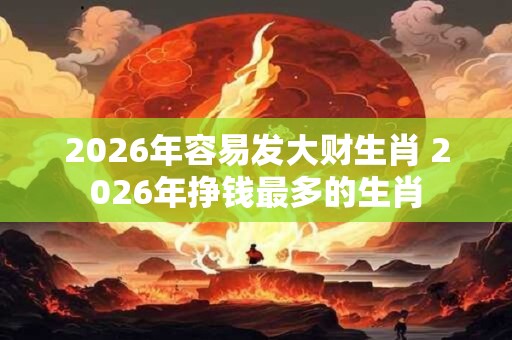 2026年容易发大财生肖 2026年挣钱最多的生肖