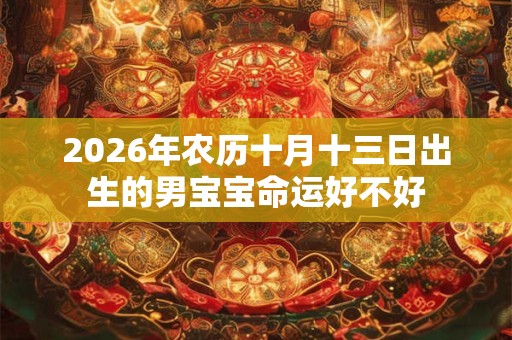 2026年农历十月十三日出生的男宝宝命运好不好 2026年农历十月十三日出生的男宝宝命运好不好