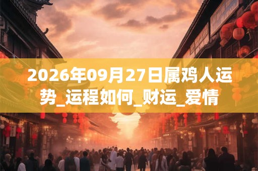 2026年09月27日属鸡人运势_运程如何_财运_爱情