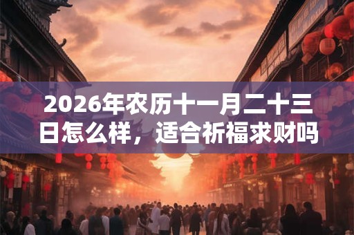 2026年农历十一月二十三日怎么样,适合祈福求财吗? 2026年农历十一月二十三日怎么样,适合祈福求财吗?