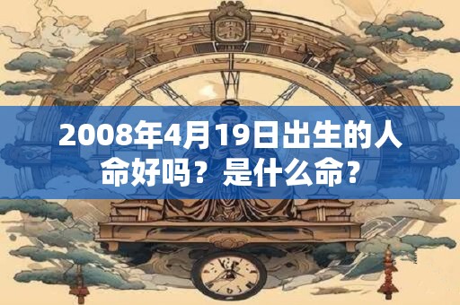 2008年4月19日出生的人命好吗？是什么命？
