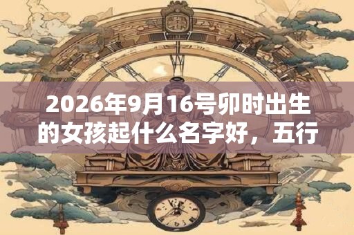 2026年9月16号卯时出生的女孩起什么名字好,五行属什么 2026年9月16号卯时出生的女孩起什么名字好,五行属什么