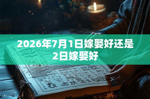 2026年7月1日嫁娶好还是2日嫁娶好
