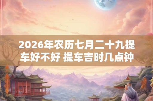 2026年农历七月二十九提车好不好 提车吉时几点钟 2026年农历七月二十九提车好不好 提车吉时几点钟