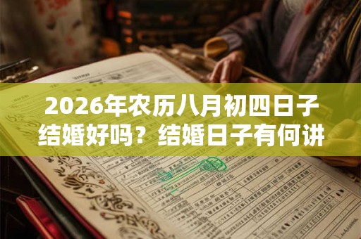 2026年农历八月初四日子结婚好吗？结婚日子有何讲究？