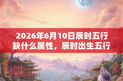 2026年6月10日辰时五行缺什么属性，辰时出生五行缺什么