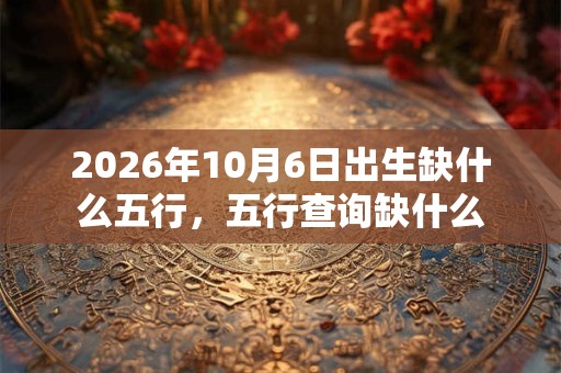 2026年10月6日出生缺什么五行,五行查询缺什么 2026年10月6日出生缺什么五行,五行查询缺什么