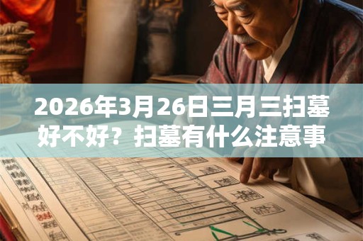 2026年3月26日三月三扫墓好不好？扫墓有什么注意事项？