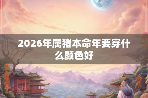 2026年属猪本命年要穿什么颜色好