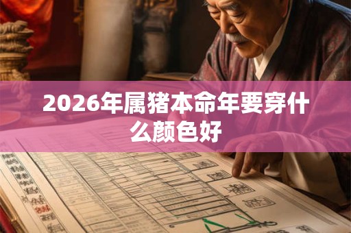 2026年属猪本命年要穿什么颜色好