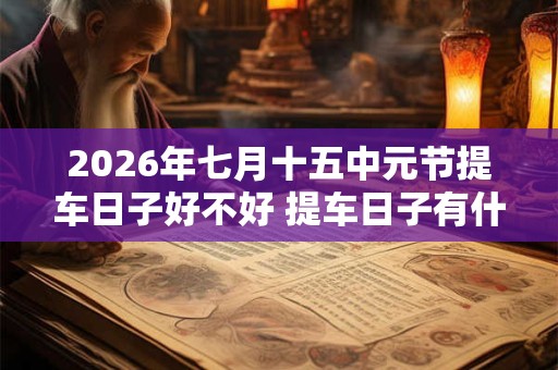 2026年七月十五中元节提车日子好不好 提车日子有什么讲究吗 2026年七月十五中元节提车日子好不好 提车日子有什么讲究吗
