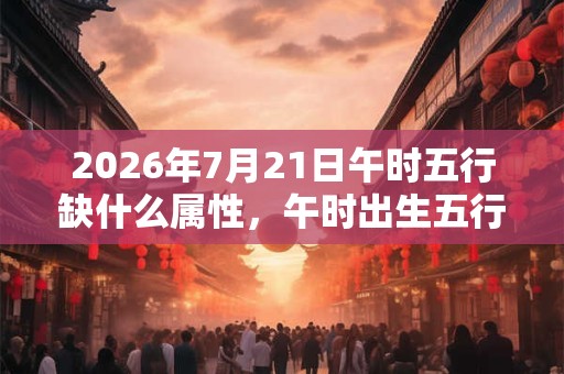 2026年7月21日午时五行缺什么属性，午时出生五行缺什么