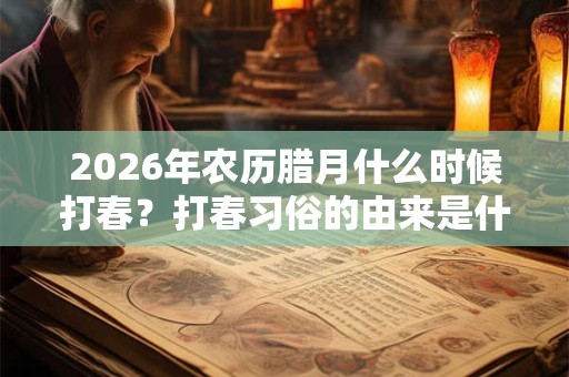 2026年农历腊月什么时候打春？打春习俗的由来是什么？