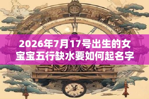 2026年7月17号出生的女宝宝五行缺水要如何起名字
