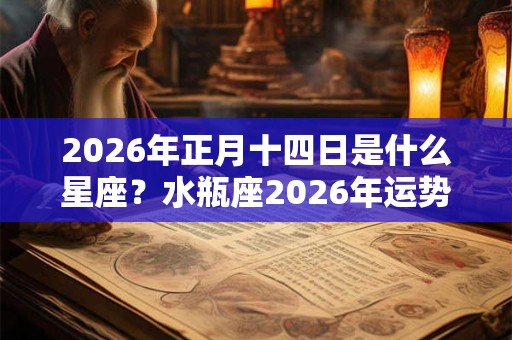 2026年正月十四日是什么星座？水瓶座2026年运势
