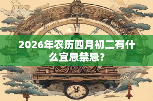 2026年农历四月初二有什么宜忌禁忌? 2026年农历四月初二有什么宜忌禁忌?