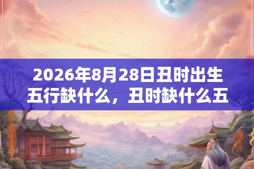 2026年8月28日丑时出生五行缺什么，丑时缺什么五行