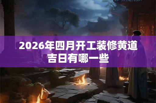 2026年四月开工装修黄道吉日有哪一些