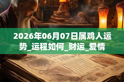 2026年06月07日属鸡人运势_运程如何_财运_爱情