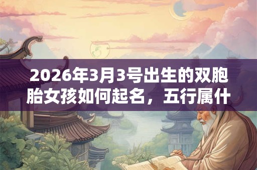 2026年3月3号出生的双胞胎女孩如何起名,五行属什么? 2026年3月3号出生的双胞胎女孩如何起名,五行属什么?