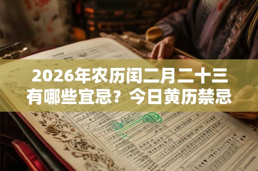 2026年农历闰二月二十三有哪些宜忌？今日黄历禁忌什么