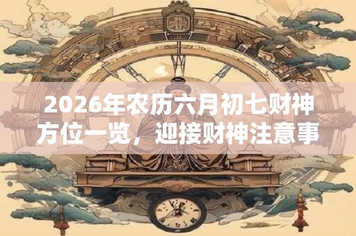 2026年农历六月初七财神方位一览,迎接财神注意事项 2026年农历六月初七财神方位一览,迎接财神注意事项