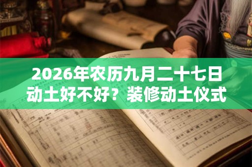 2026年农历九月二十七日动土好不好？装修动土仪式要准备什么？