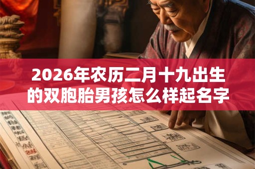2026年农历二月十九出生的双胞胎男孩怎么样起名字,五行属什么 2026年农历二月十九出生的双胞胎男孩怎么样起名字,五行属什么