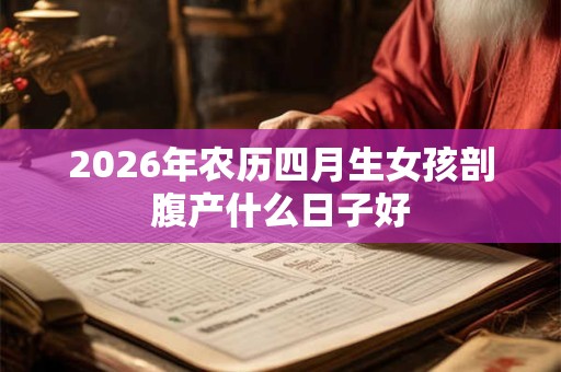 2026年农历四月生女孩剖腹产什么日子好 2026年农历四月生女孩剖腹产什么日子好