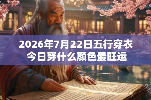 2026年7月22日五行穿衣 今日穿什么颜色最旺运 2026年7月22日五行穿衣 今日穿什么颜色最旺运