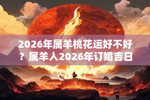 2026年属羊桃花运好不好？属羊人2026年订婚吉日