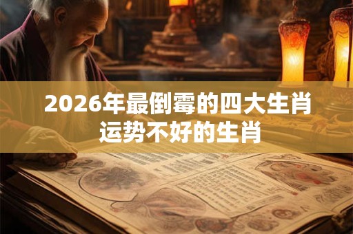 2026年最倒霉的四大生肖 运势不好的生肖 2026年最倒霉的四大生肖 运势不好的生肖