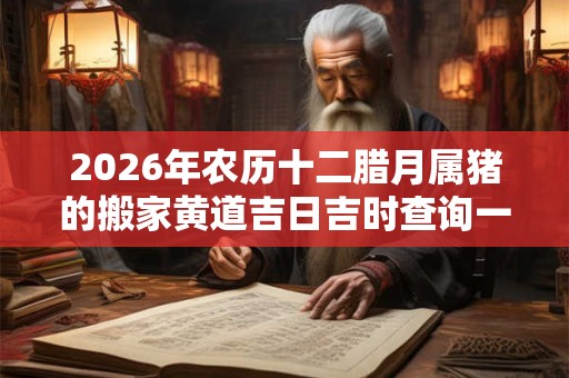 2026年农历十二腊月属猪的搬家黄道吉日吉时查询一览表 2026年农历十二腊月属猪的搬家黄道吉日吉时查询一览表
