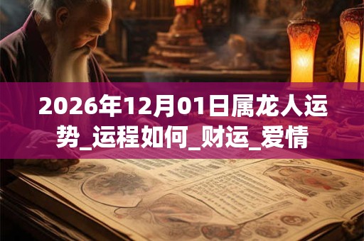 2026年12月01日属龙人运势_运程如何_财运_爱情 2026年12月01日属龙人运势_运程如何_财运_爱情