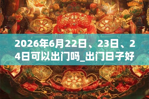 2026年6月22日、23日、24日可以出门吗_出门日子好吗 2026年6月22日、23日、24日可以出门吗_出门日子好吗