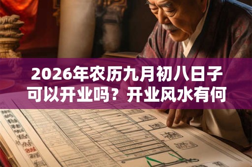 2026年农历九月初八日子可以开业吗？开业风水有何讲究？